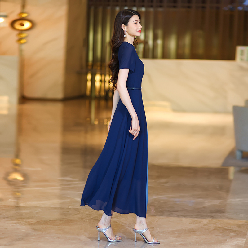 elegant and sophisticated dresses with a highend summer shortsleeved highwaisted printed maxi onepiece dresses for women floorlength