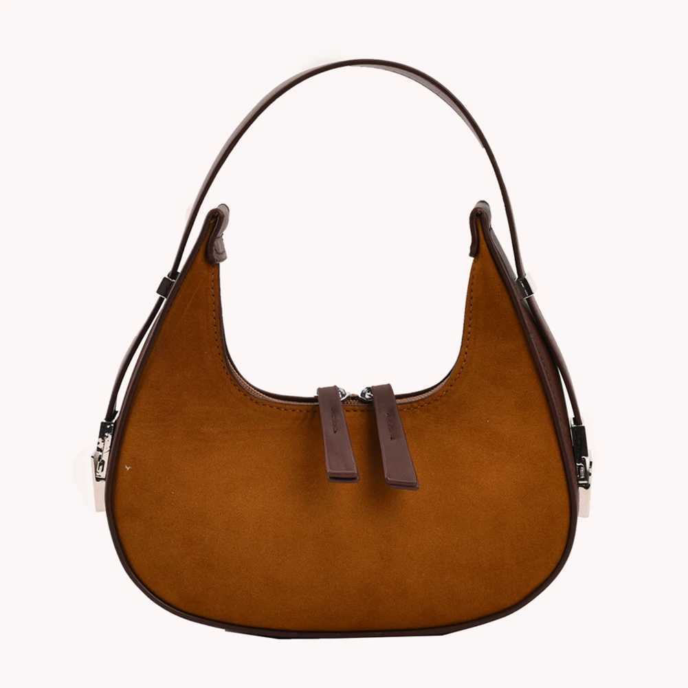 Women Crescent Bag Versatile Vintage Shoulder Bag Casual Satchel Hobo Bag Small Armpit Bag Girl Stylish Purse M250520