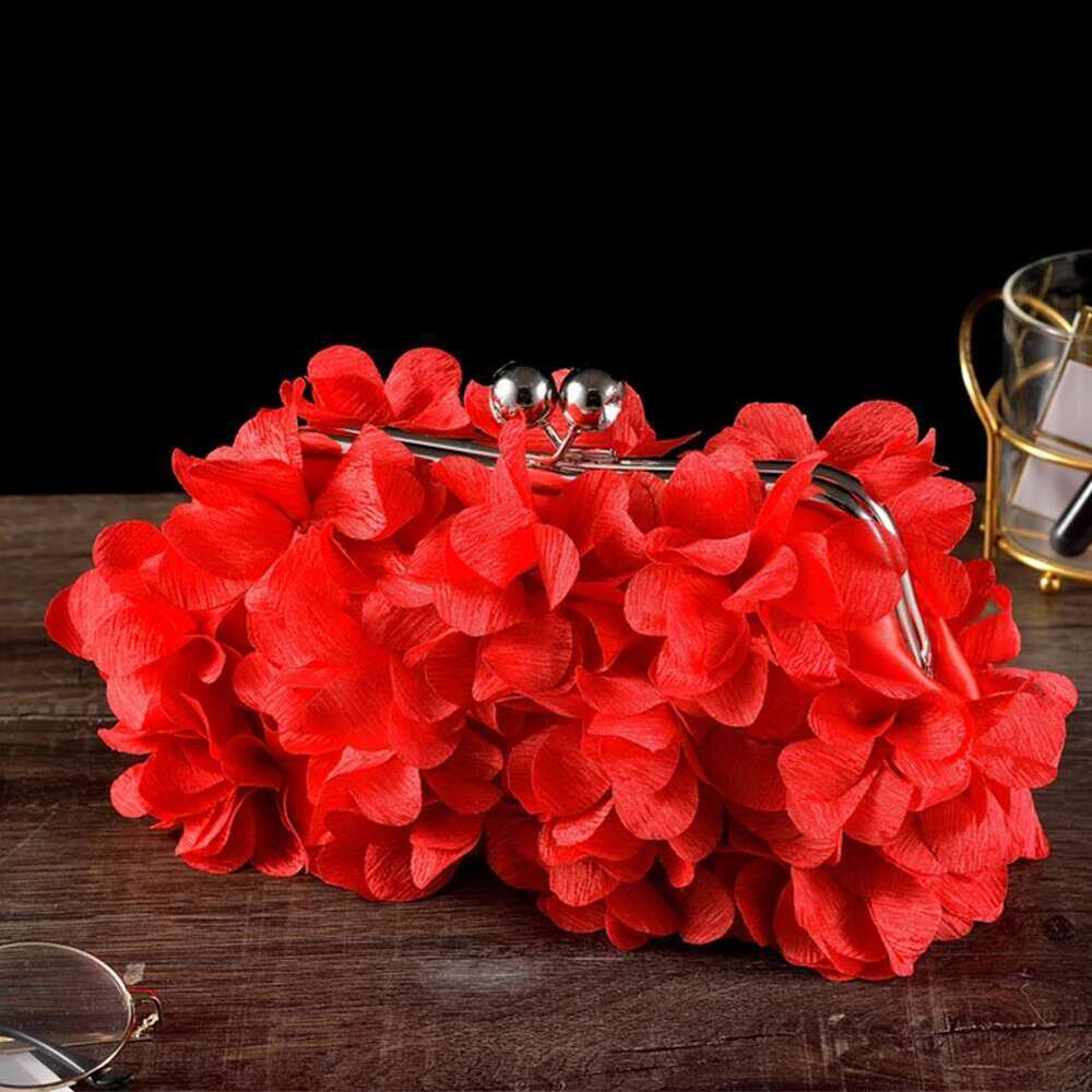 Flower Clutch Purse Fashion Floral Evening Bags Large Capacity Elegant Handbag Stylish Crossbody Wedding Party Bag