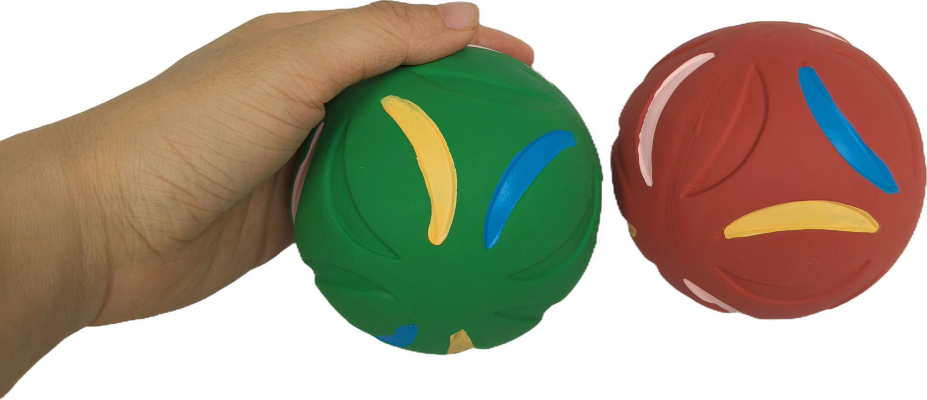 Rubber Latex Dog Chew Toys 9Cm Eco-Friendly Bundle Pair of Flexible Non-Toxic Bouncy Spheres Ideal for Canine Enthusiasts