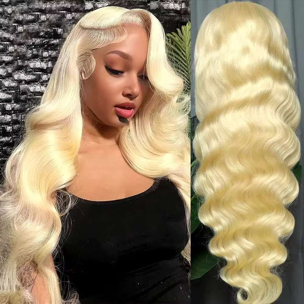 613 Blonde Body Wave 13X6 Frontal 13X4 Front Human Hair Hd Lace Wig For Women