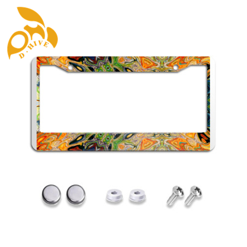 Free Shipping new designer customized Exterior Accessories License Plate Frames Circular hole license plate holder