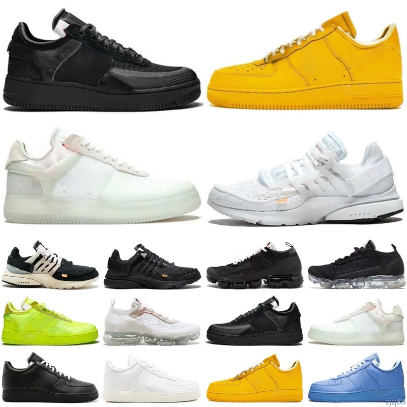 Authentic 1 Low Light Green Spark Running Shoes Metallic Silver Off Lemonade Gold MCA Blue MoMA Volt Sneakers Black White Men Women Shoes 36-46