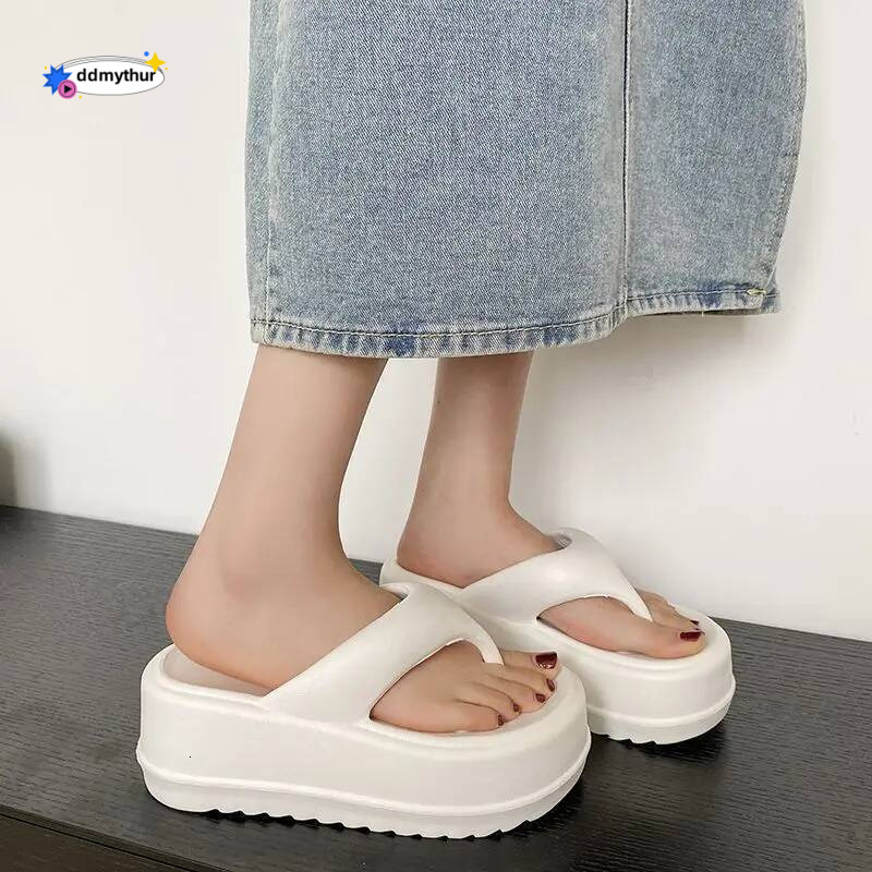 Eyriphy Thick Sole Beach Summer Women Sandals Piglet Platform Cloud Bathroom Slides Female Cute Cozy Flip Flops Slide ddmythur