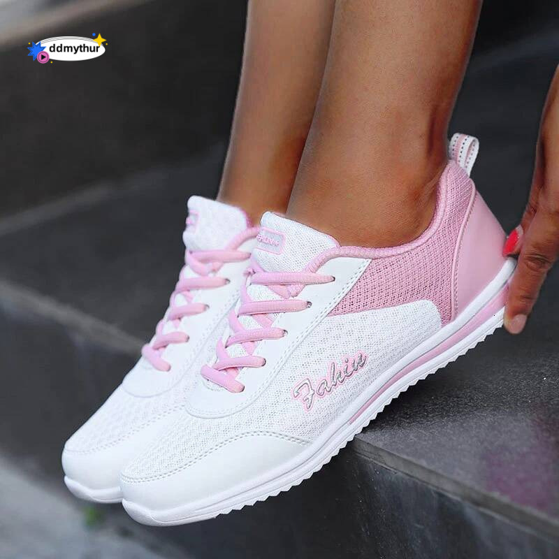Comfortable Fashion Women's Summer Sneakers Mesh Sneaker Woman Lace Up Tenis Designer Shoes ddmythur