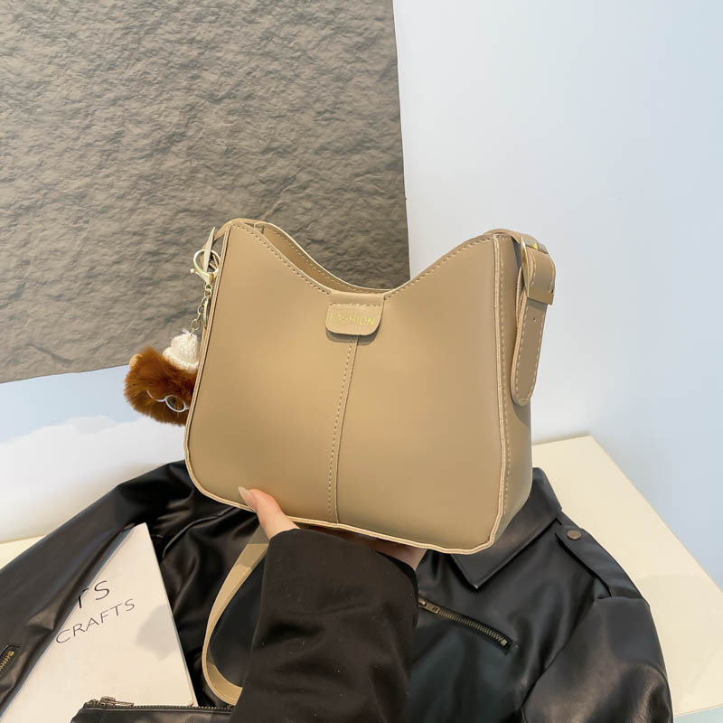 Women's new spring and summer fashion bucket bag one shoulder crossbody bag versatile fashion shoulder bag underarm bag patchwork texture designe