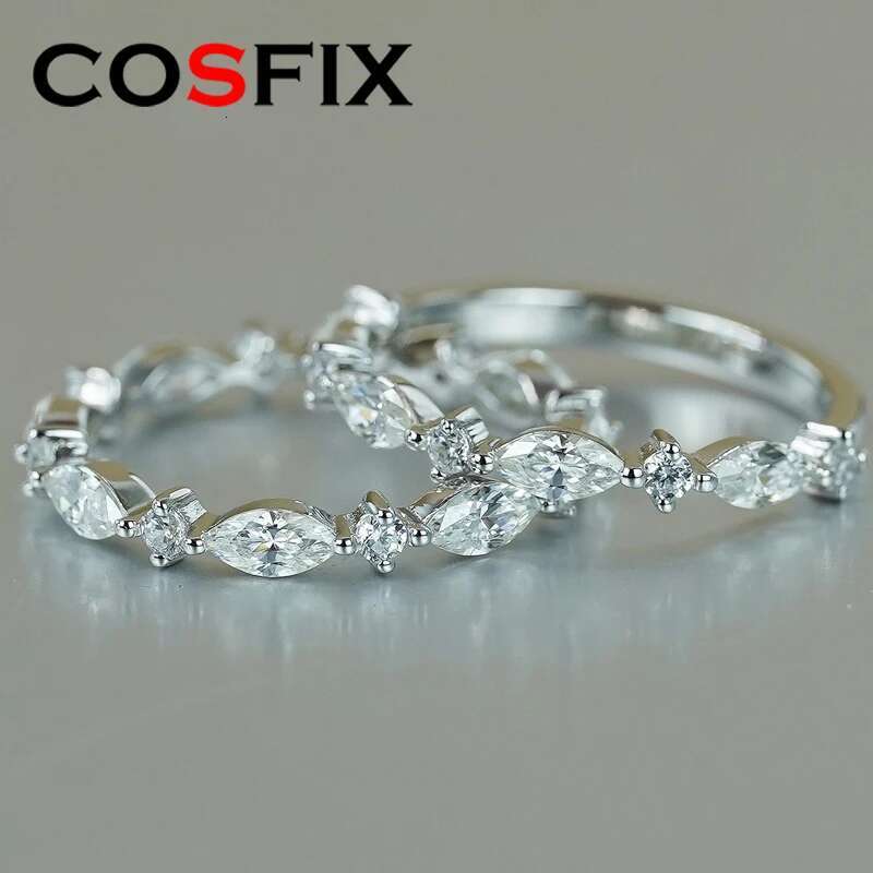 Masquise Cut Moissanite Rings For Women Emerald Heart Cut Women Full Moissanite Ring Luxury 2023 Womens Moissanite Ring Gift
