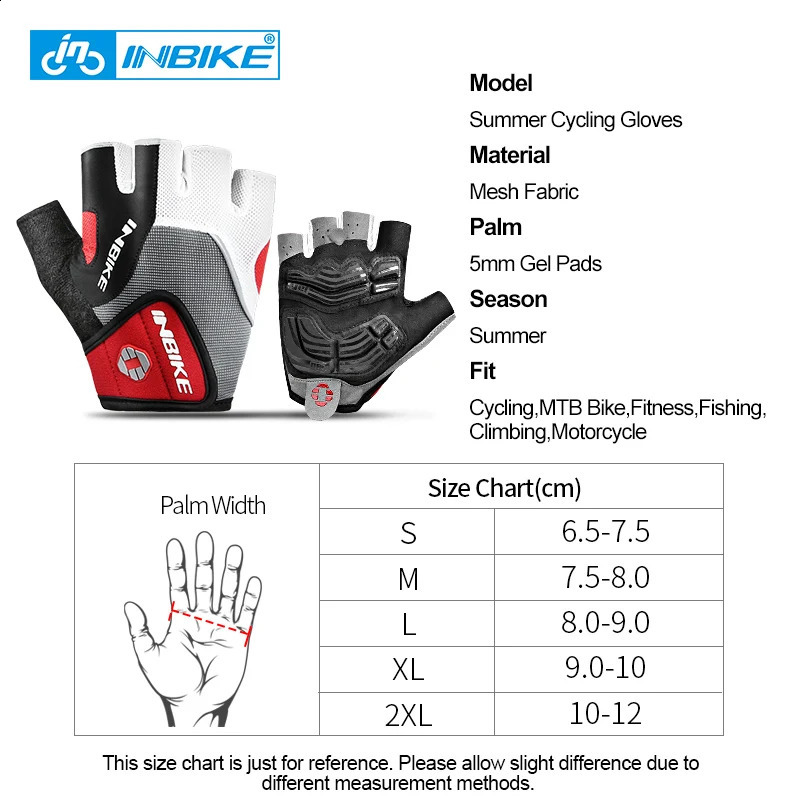 INBIKE Shockproof GEL Pad Cycling Gloves Half Finger Sport Men Women Summer Bicycle Gym Fitness MTB IF239 250515