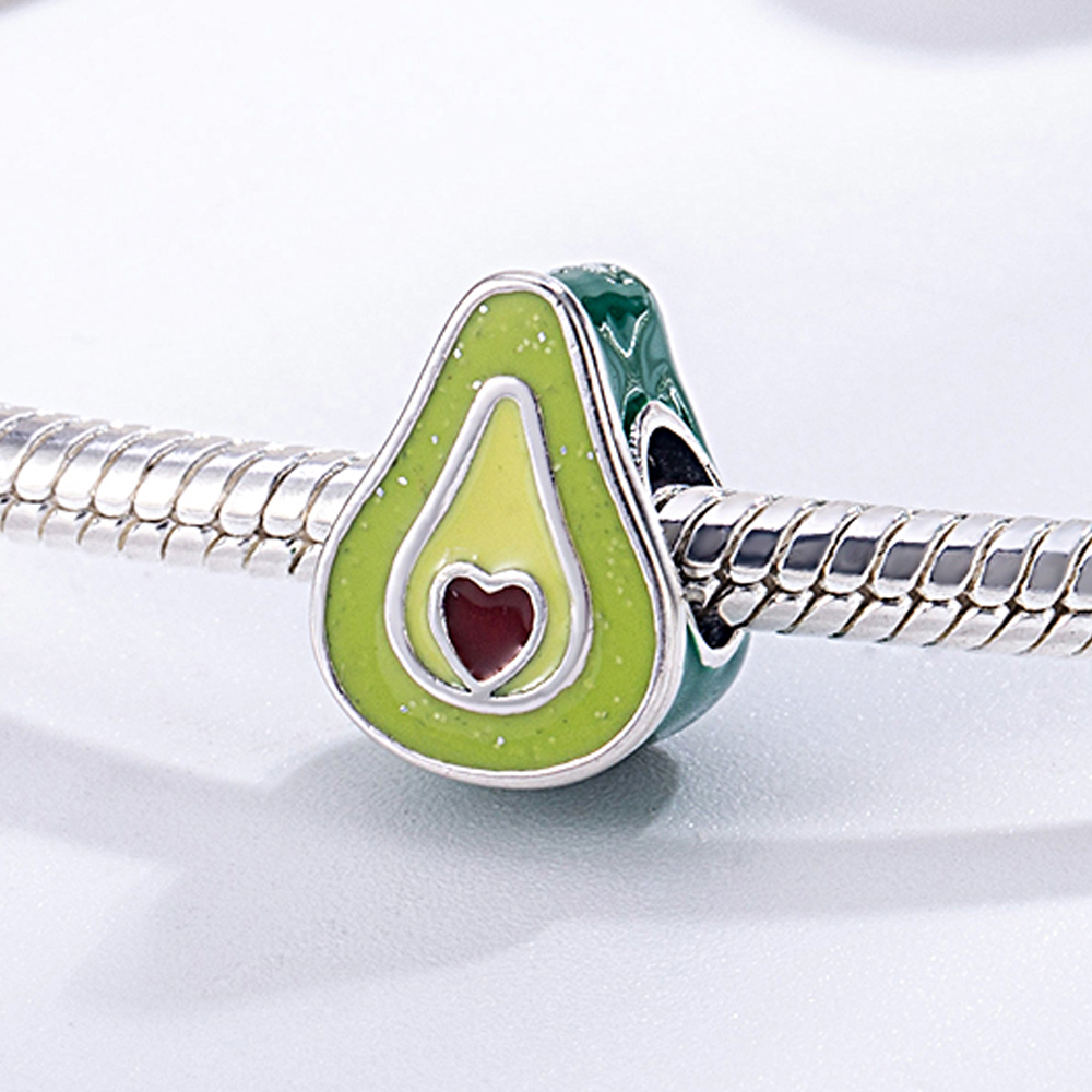 FewDook 2025 Summer New Fruit Series Blueberry, Lemon & Avocado Gummibear Charm Fit Original Pan Charms Bracelet High Quality Accessories Jewelry Desi