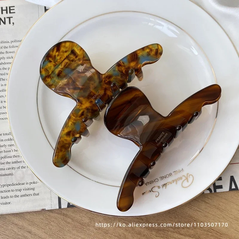 French high-end hair clip~Korean FRANCE medium plate hair clip shark clip half clip princess hair accessory 250517