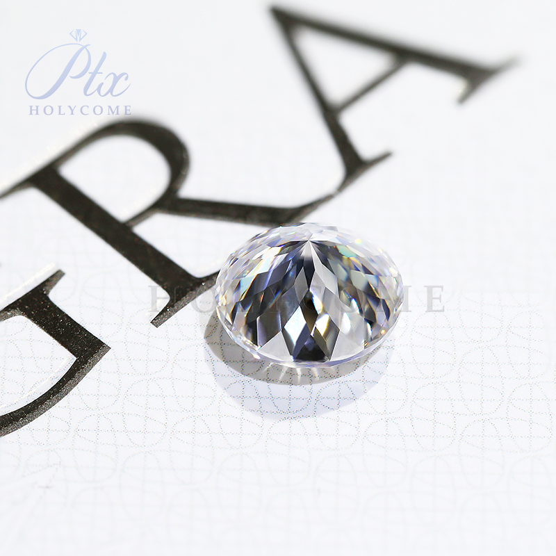 Portuguese Cut Round Moissanite Wholesale Factory Direct Sales D VVS1 Grade GRA Certificate Synthetic Loose Moissanite Diamond Stone