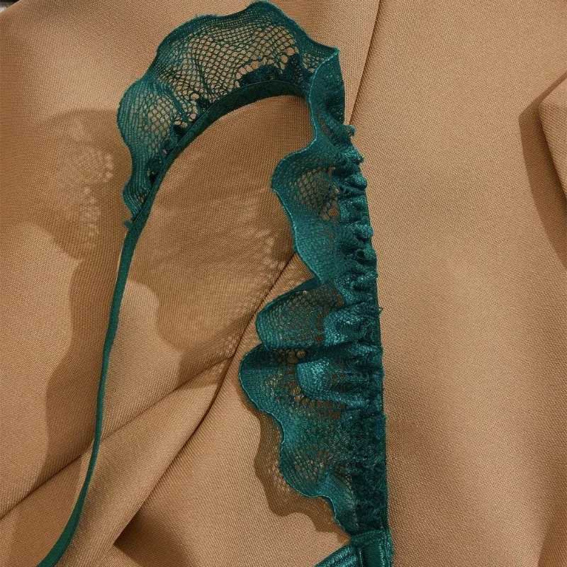 Piece Set Sexy Interesting Underwear Set for Women Solid Color Lace Mesh See-through Bra Exotic Sexy Lingerie Set New R250520