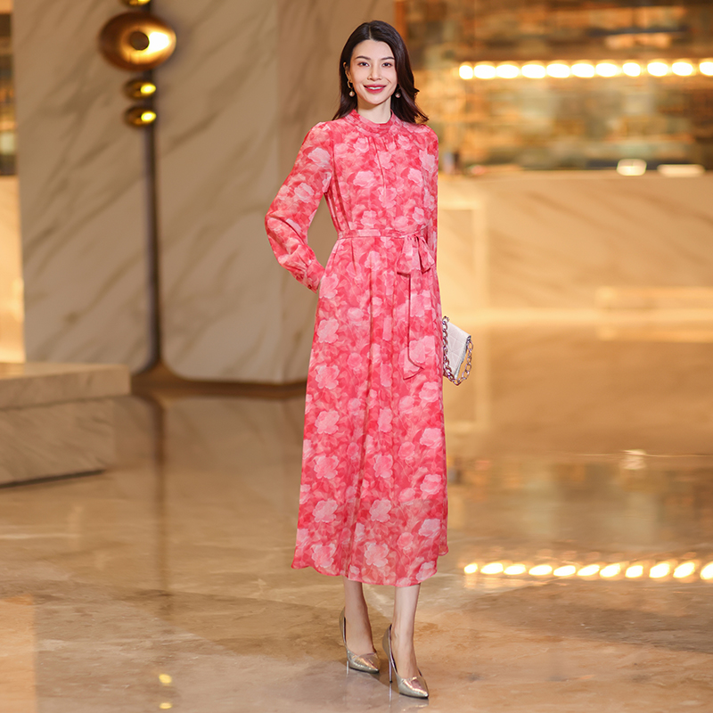 elegant and sophisticated dresses with a highend feel summer shortsleeved highwaisted printed maxi onepiece dresses for floorlength