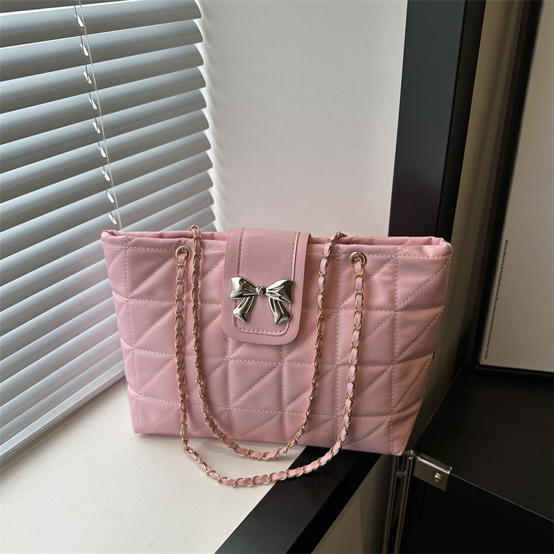 Free Delivery Designer Bag Premium Soft Diamond Grid Chain Capacity Tote 2025 New Trendy And Versatile Shoulder Large Luxury Bag