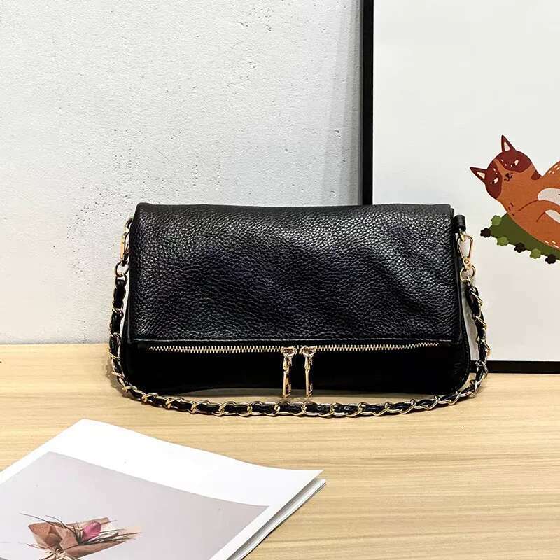Brand Designer Women's Shoulder Flip Cover High Quality Pu Leather Chain Messenger Bag 2025 New Versatile Crossbody Handbags