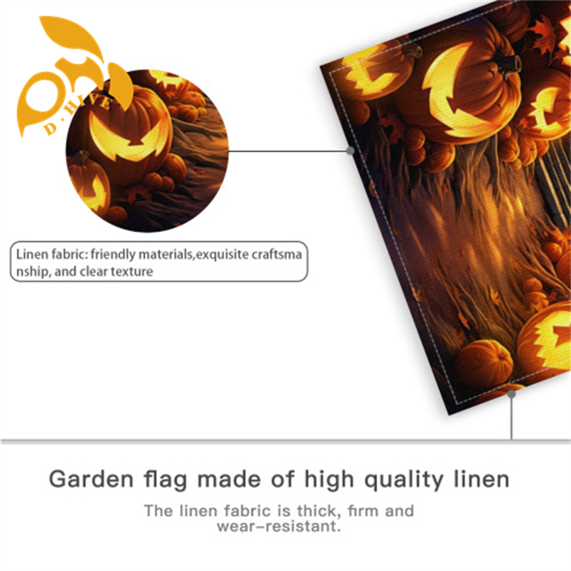 Free shipping Linen Garden Flag 12-18inch Home Patio Lawn Decorations Double sided printing