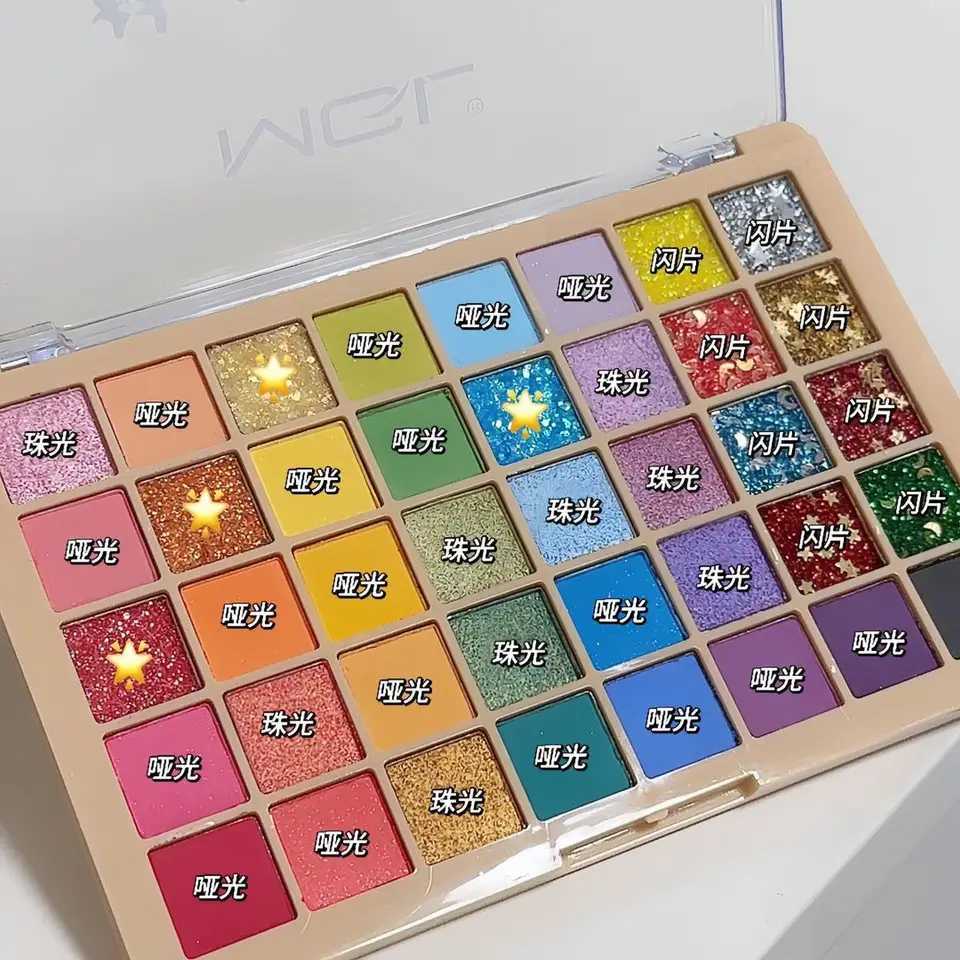 Colored eyeshadow set 40 colors music festival performance stage matte and pearlescent green blue pink Mothers Day giftXJ250520