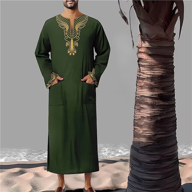 Designer Clothing New Muslim Arab Clothing Dubai Saudi Men's Embroidered Robe Product 2025 New