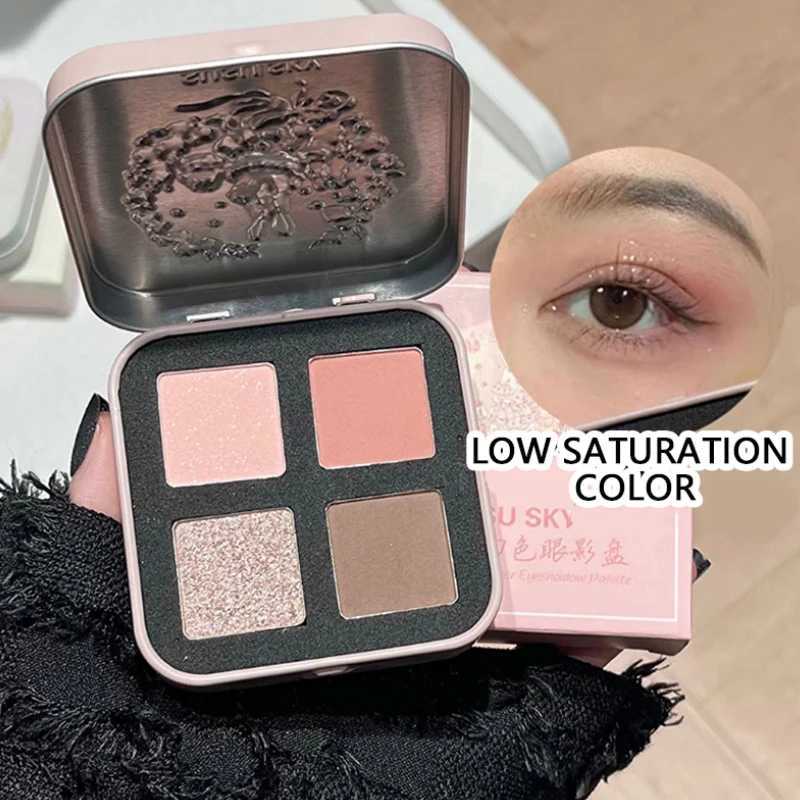 SUSU SKY Lady Rabbit 4-Color Eye Shadow Palette Matte Finish Skin-Tone Enhancing Naturally Blending Versatile for Everyday W250520