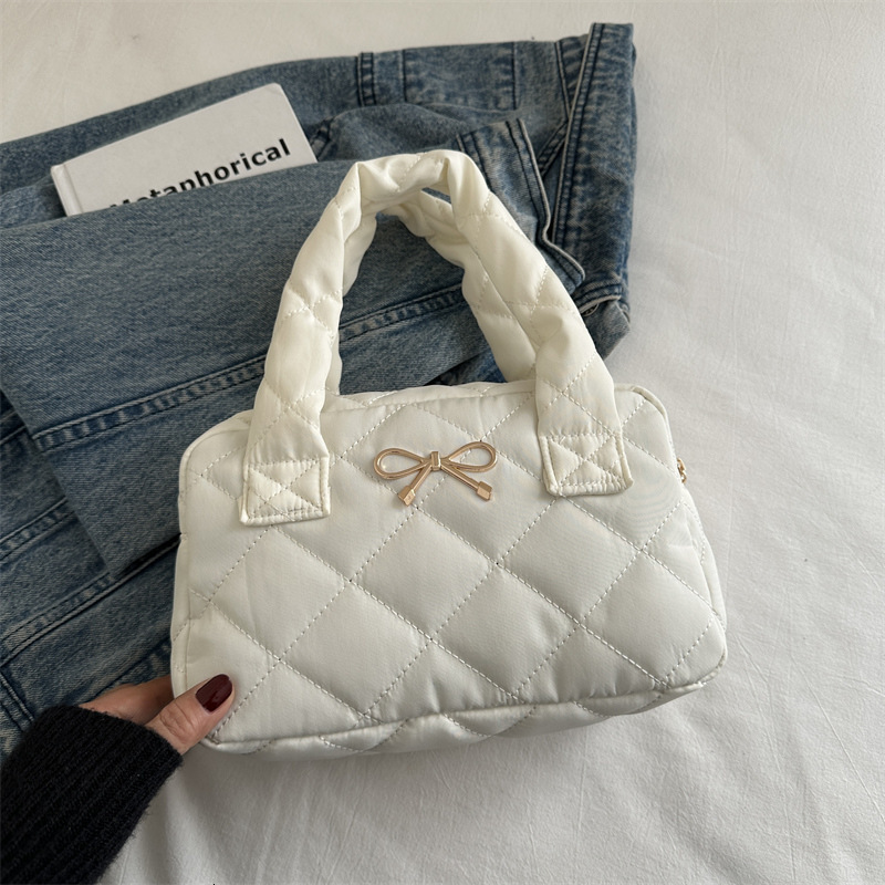 Free Delivery Designer Bag 2025 Winter Bow Casual This Year's Trendy Tote Bag Korean Edition Luxury Bag