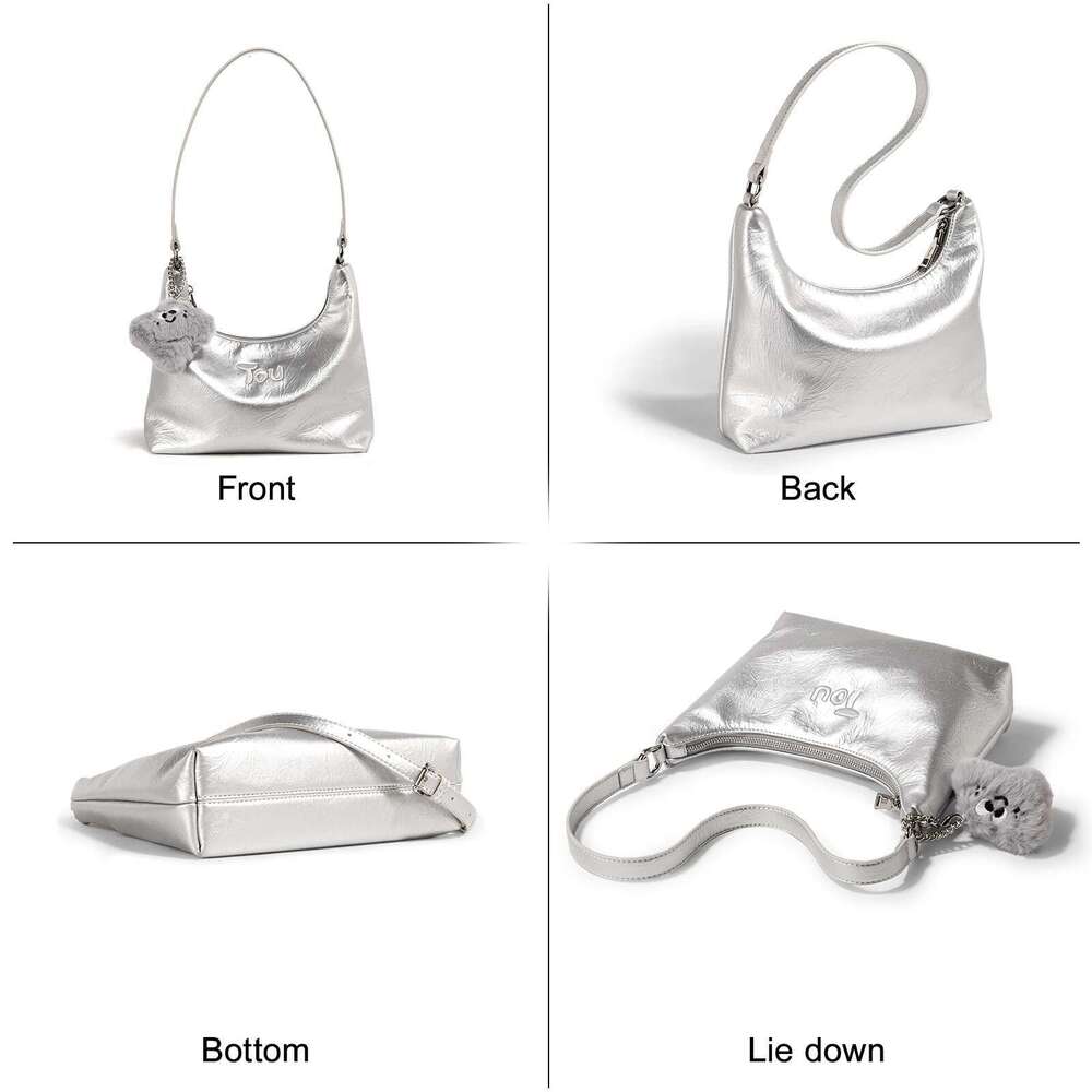 TOUTOU Women Tote Original Unique High End Sier Underarm Shoulder Bag Versatile and Fashionable Clay Handbag PU Leather