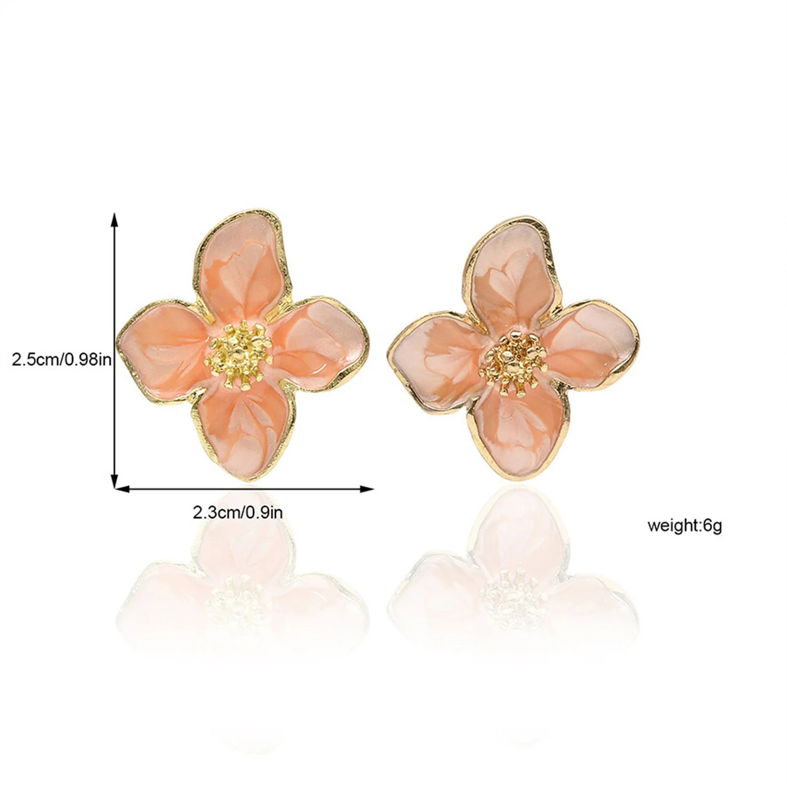 Women Flower Studs Earrings Luxurious Style Flower Shape Metal Earrings for Banquet Gown Travel Ears Decor 250517