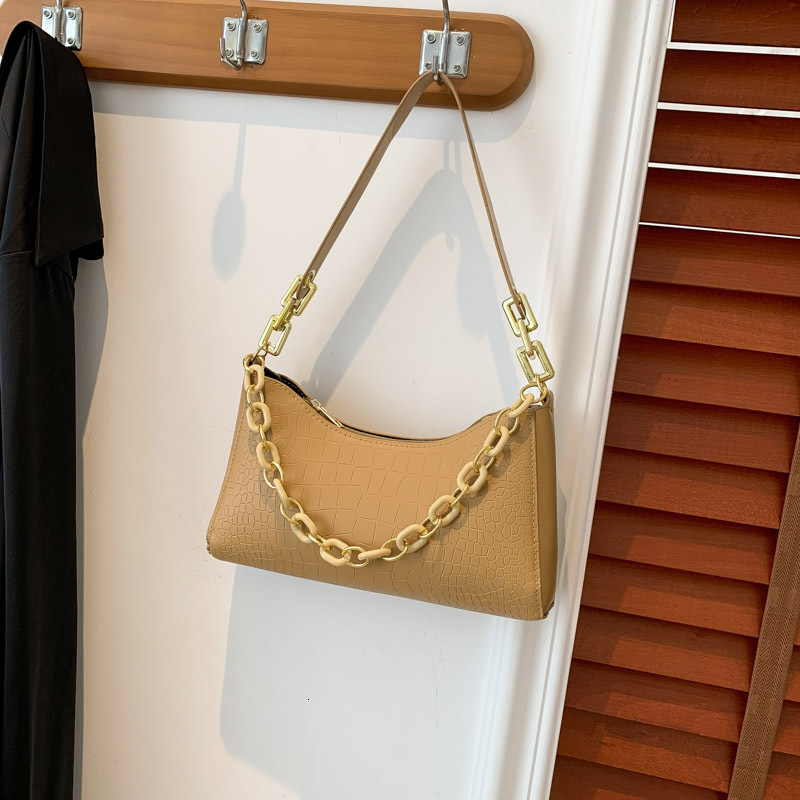 Free Delivery Designer Bag Solid Color Popular Simple Casual Autumn 2025 New Korean Version Fashionable Western Style Chain Shoulder Hand Held Armpit 
