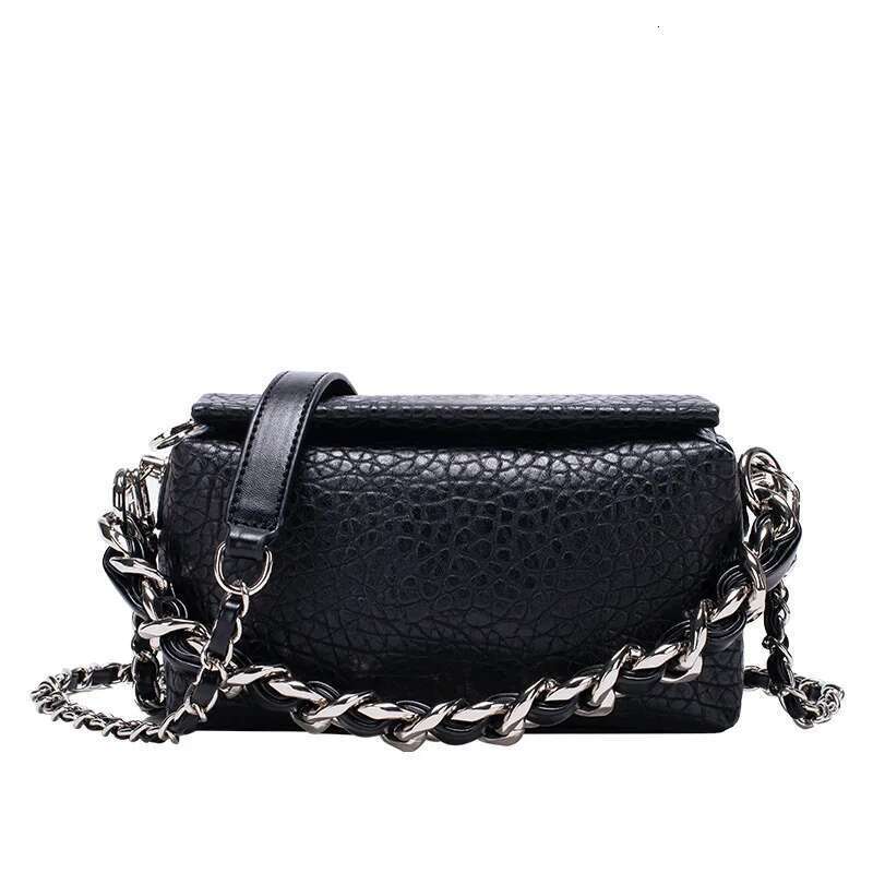 Trendy Texture Chain Crossbody Bag, Fashionable Lychee Pattern Temperament, Versatile Bag For Women