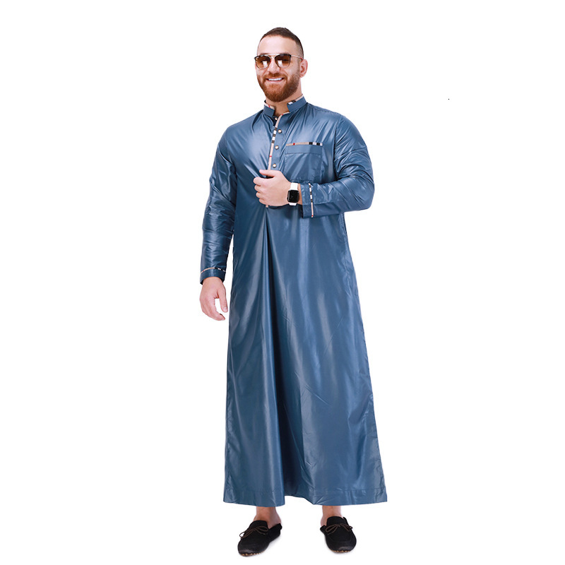 Fashion Designer Clothing New Classic Arab Robe Men's Muslim Ethnic Clothing 2025 New Style