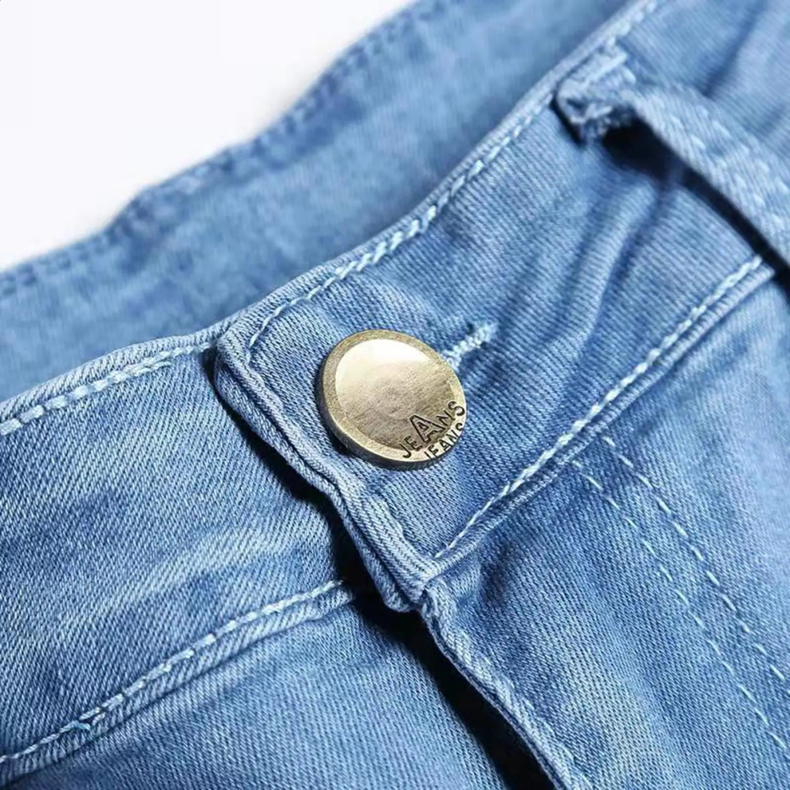 Mens Jeans Denim Distressed S 3xl Jeans Elastic Slim Fashion MenS Pants Fashion Street Style Ripped Skinny Jeans 250519
