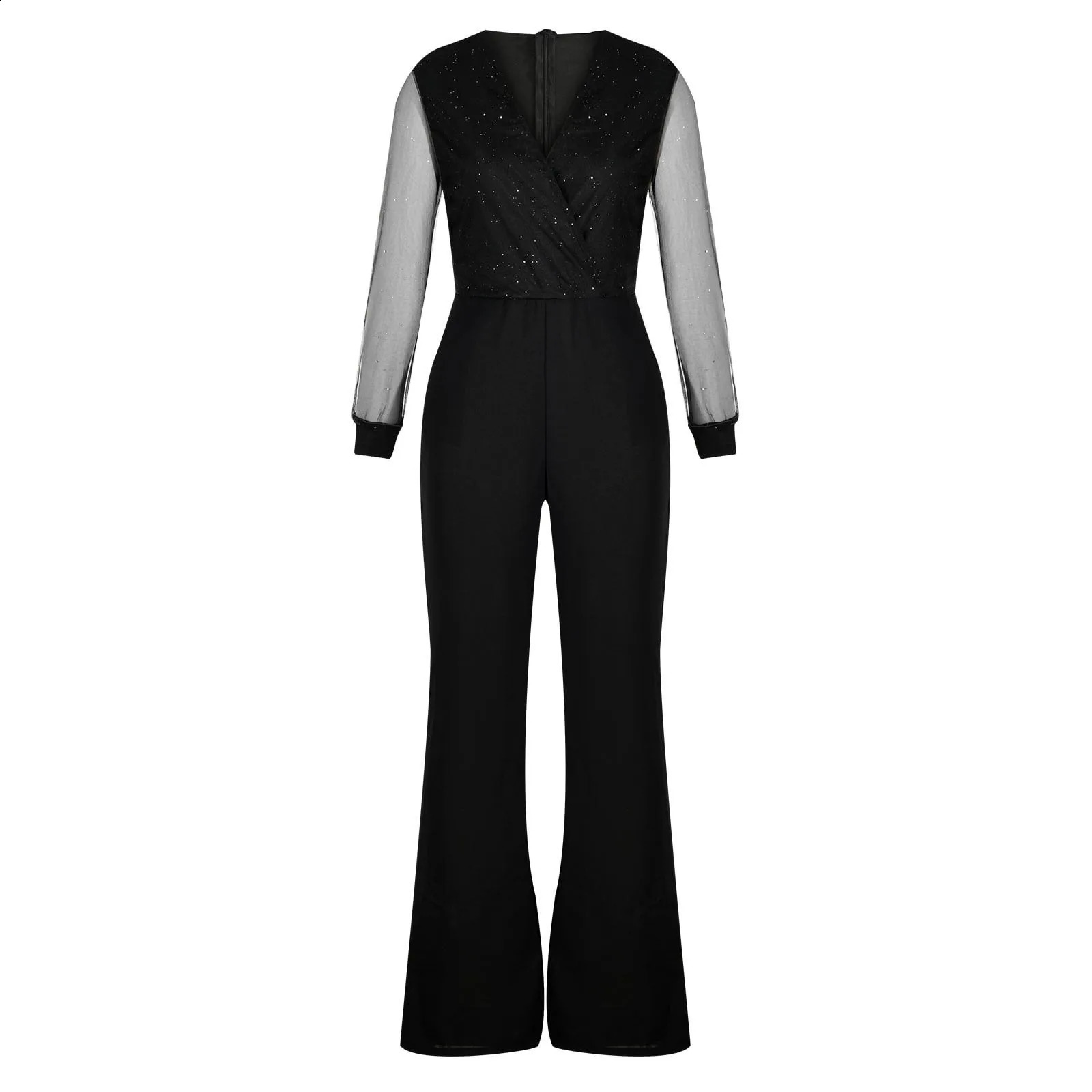 Womens Strapless Jumpsuit Casual Fashion WomenS Solid Color Long Sleeved Pants Summer Woman Fluid Pants Korean Chiffon Jumpsuit 250519