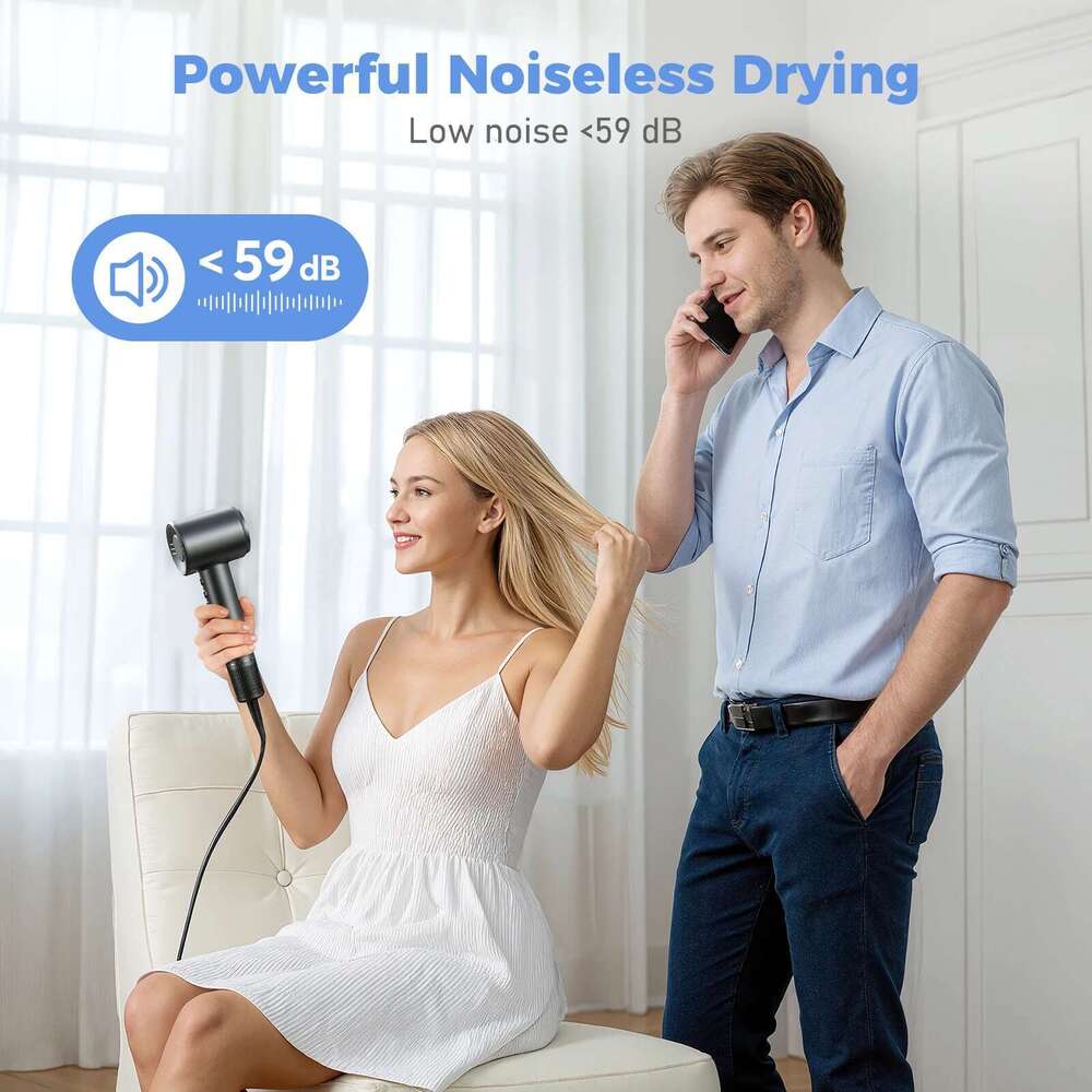 500 Million Ions Hair Dryer High-Speed 120000 RPM Electric Low Noise, Constant Temperature And Quick Drying For Home Salons