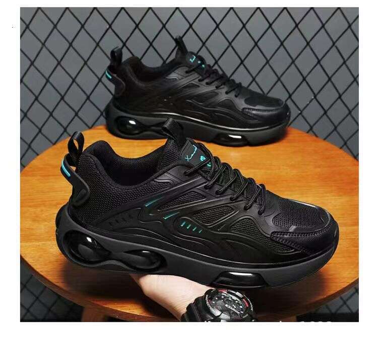Spring breathable casual trendy versatile mesh running and sports shoes, thick soles, wear-resistant men's shoes