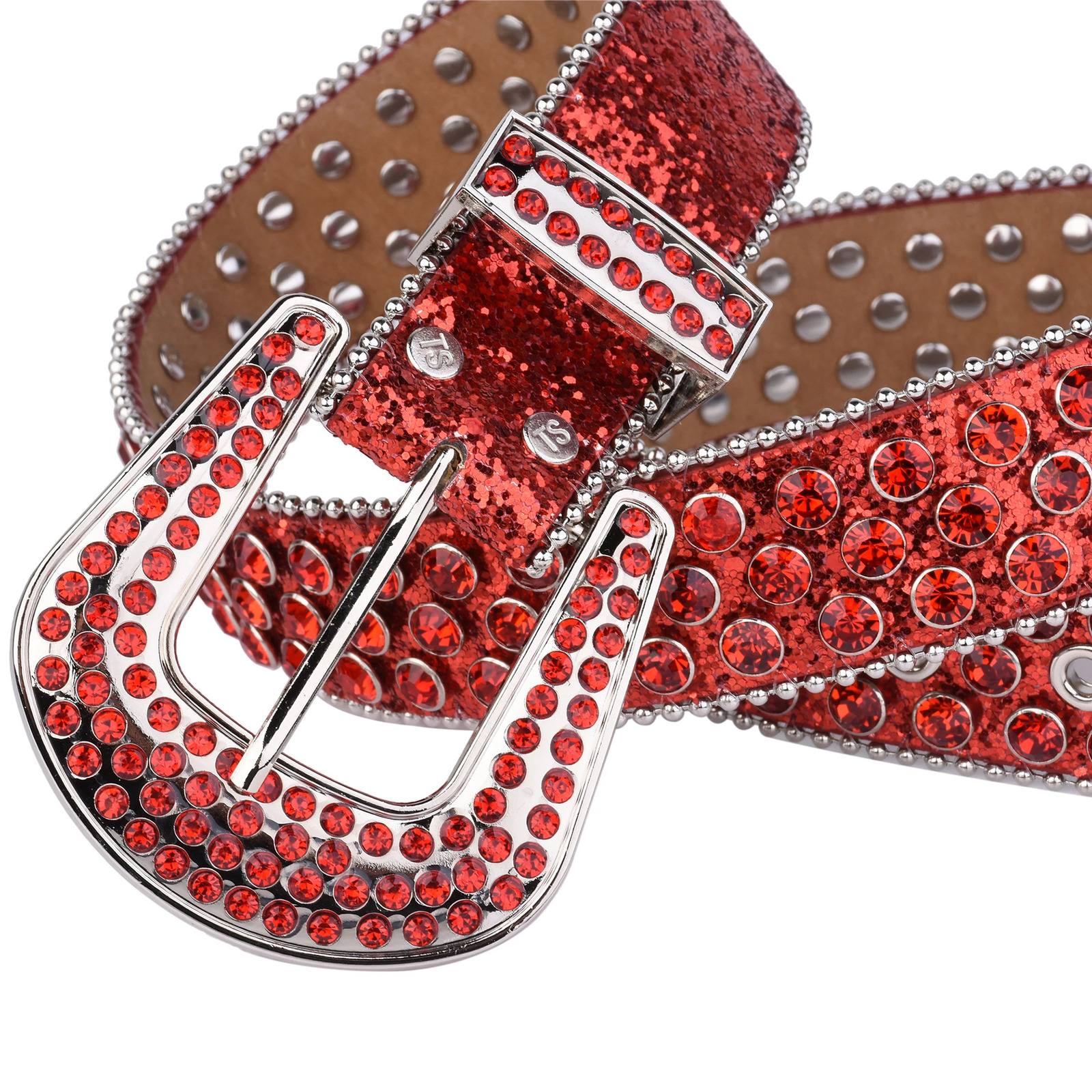 Punk block Rhinestone Belt Chic Western Jeans Sparkle Crystal Denim Girl Mosaic Jeans Belt 250519
