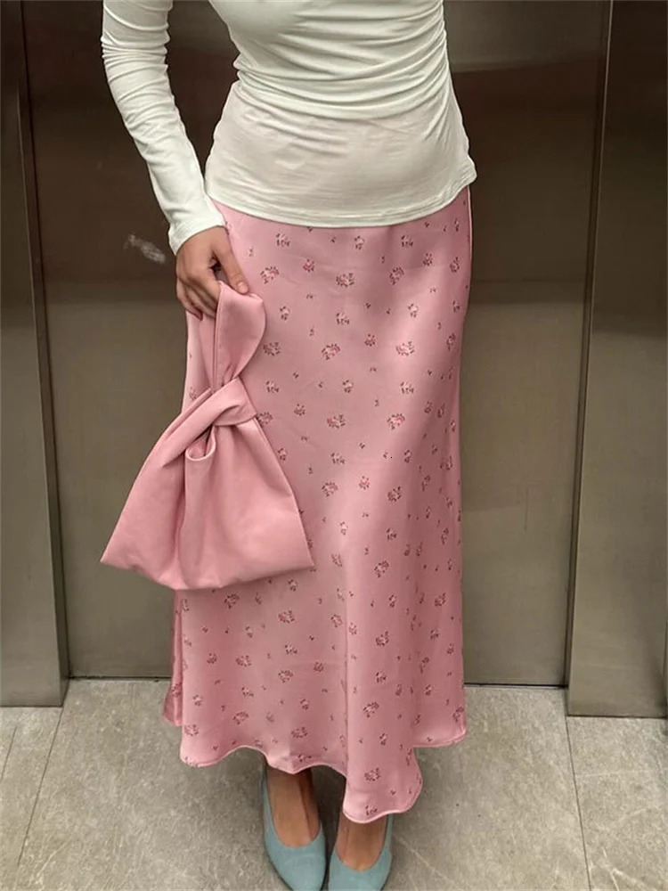 Tossy Summer Printed Fashion Long Skirt For Women High Waist Contrast Patchwork Slim Elegant Party Looks Ladies Y2k Maxi 250520
