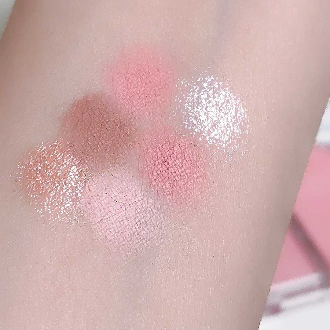 Six-color eyeshadow palette soft and delicate pearlescent matte earth-tone eyeshadowXJ250520