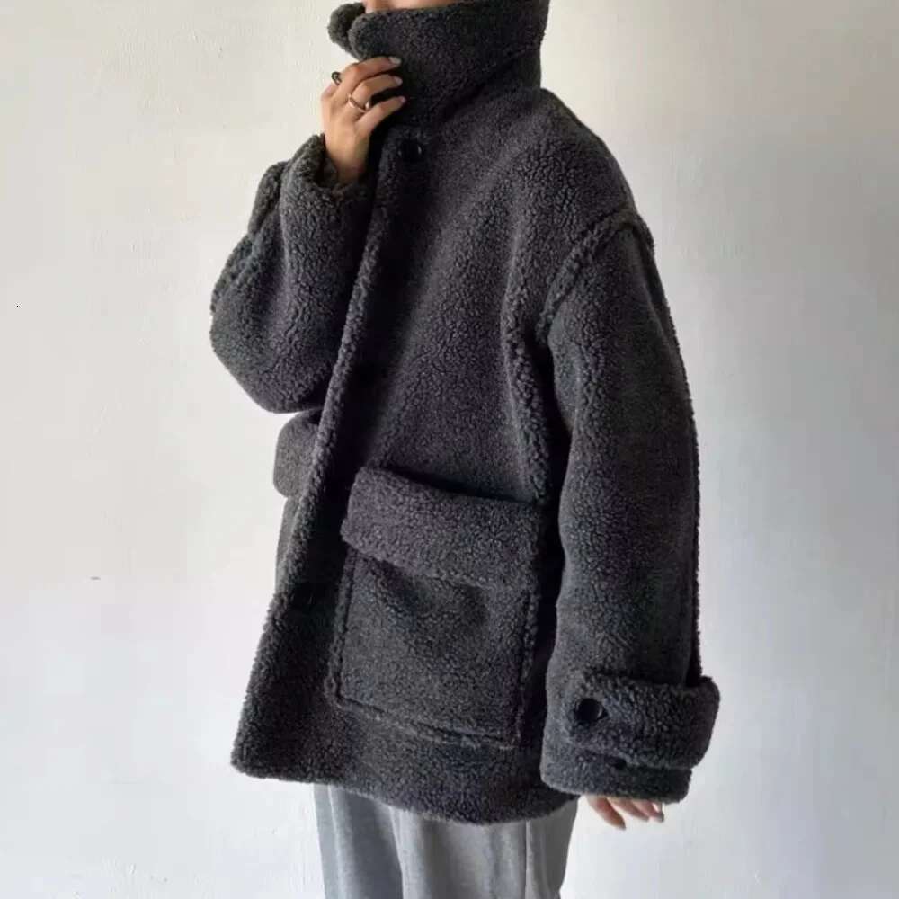 Kuzuwata Casual Slim Classics Jacket Safari Style All-match Stand Collar Warm Coat Japan Commuter Cute Vintage Outwears