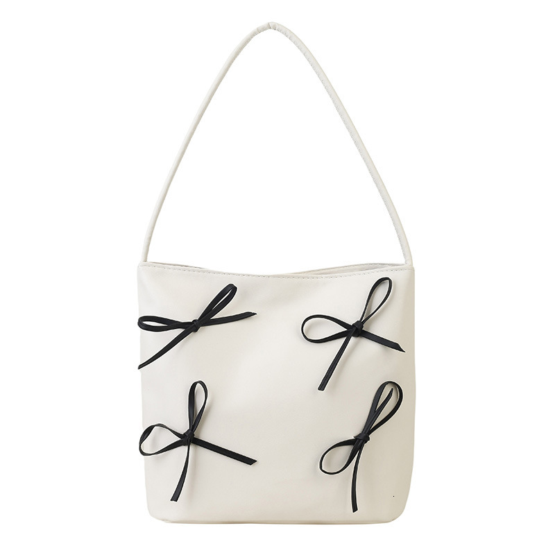 Free Delivery Designer Bag Large Capacity For Women 2025 Simple And Versatile Bow Shoulder Texture Bucket Commuter Tote Bag Luxury Bag