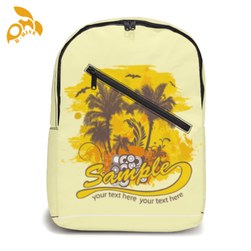 Free shipping top fashion designer custom-made lightweight, high-quality, simple and fashionable white and black small students schoolbag in beige