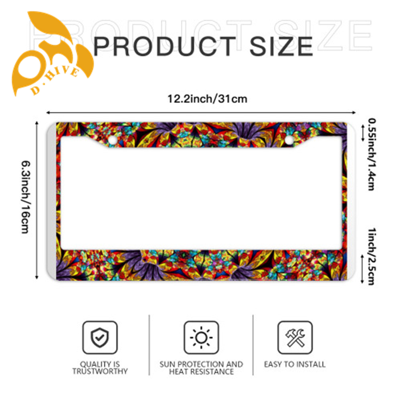 Free Shipping new designer customized Exterior Accessories License Plate Frames Circular hole license plate holder
