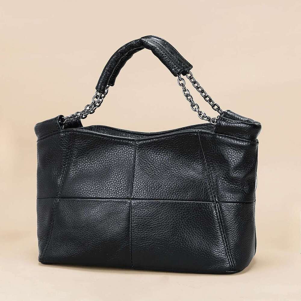Top selling first layer cowhide bucket women's large capacity fashionable bag, handbag, leather shoulder bag