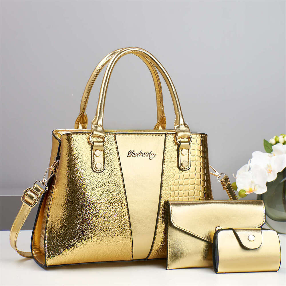 Mother and Child Taizhou Women s Handbag Crocodile Pattern Single Shoulder Crossbody Bag Piece Set Bags