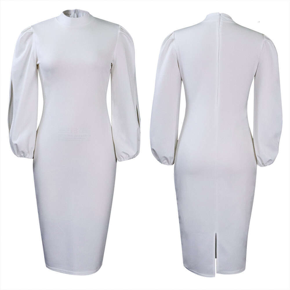 Women's Wear Autumn/Winter New Women's Solid Color Temperament Tongle Fashion Large Dress