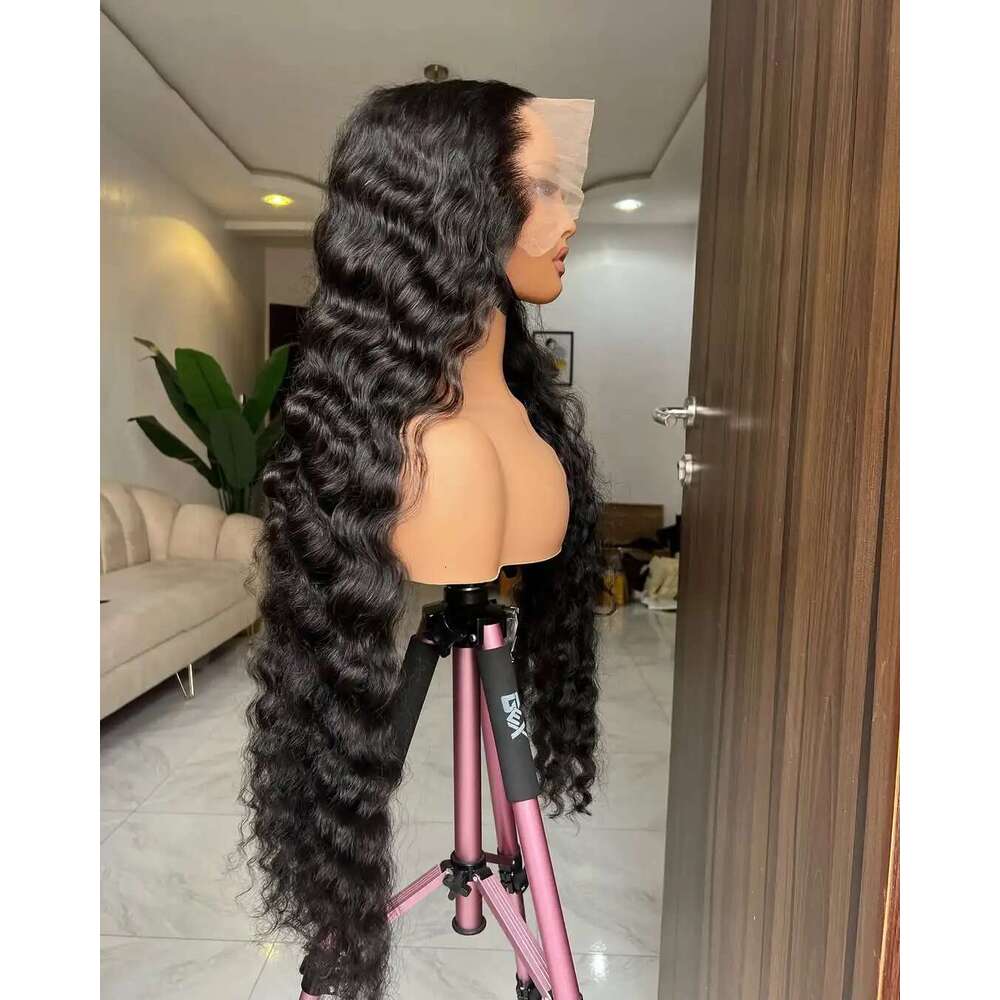 Rosabeauty Loose Deep Frontal Wave Curly 13x4 Full HD Wig Preplucked Human Hair 13X6 Lace Front Wigs For Women