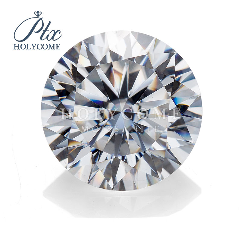 Round Shape 10 Hearts 10 Arrows Cut D VVS1 Loose Moissanite Synthetic Stone 1 Carat 6.5mm Lab Created Diamond GRA Certificate for Jewelry Making