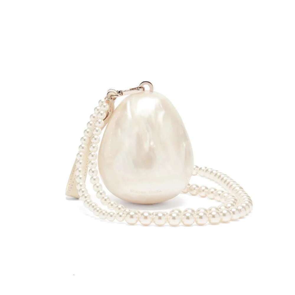 Mini Pearl Bag Crossbody Beaded Necklace Shoulder Handbag Egg Evening Fashion Totebag Women Hand Lady Phone Handbags Small Woman