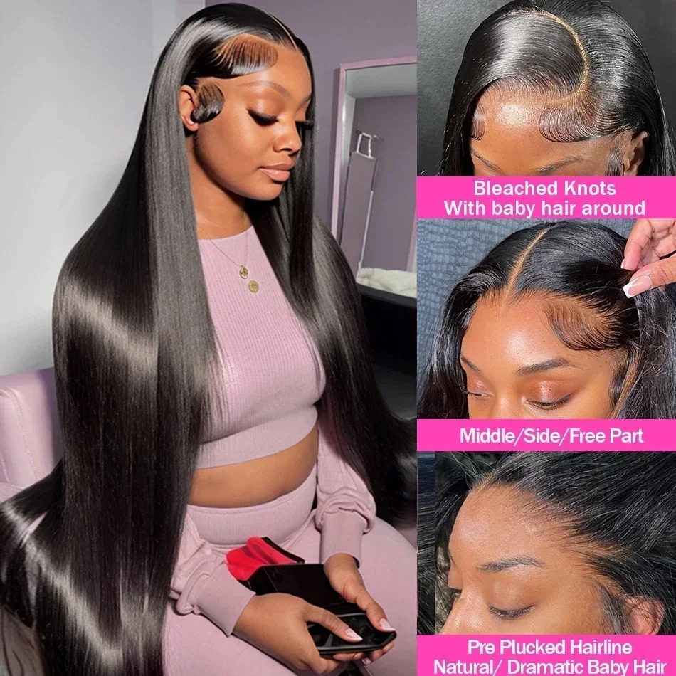 Straight Lace Front Wigs 13x4 Hd Lace Wig Human Hair Wigs Brazilian 32 34 Inch Lace Frontal Wig For Black Women synthetic lace front wigs
