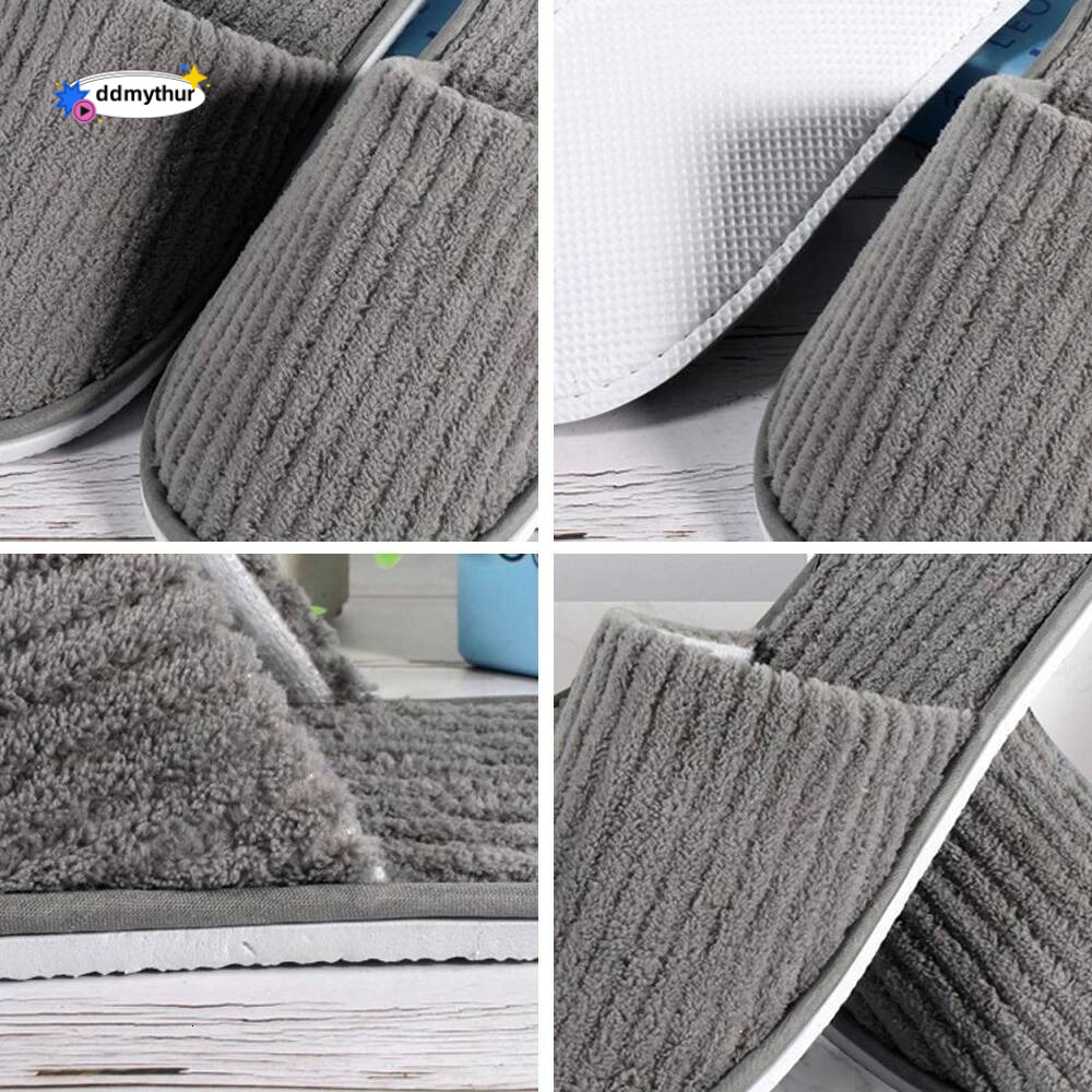 Women Home Slippers Indoor Bedroom Light Eva Couple Slipper Solid Soft Flip Flops Autumn Winter Warm Furry Plush Shoes ddmythur