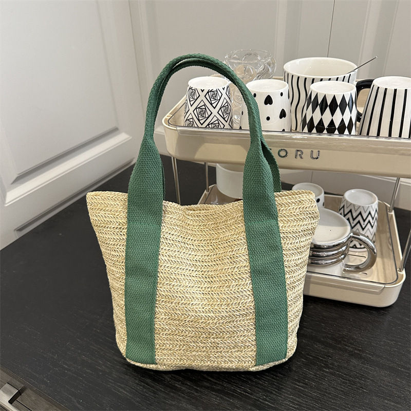 Free Delivery Designer Bag 2025 Spring Grass Women's Large Capacity Wind Woven Leisure Versatile Camping Picnic Bag Luxury Bag