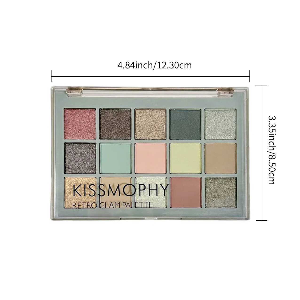 Vibrant 15-Color Eyeshadow Palette Matte Glitter High-Pigment Long-Wear Waterproof Smudge-Proof Bright Bold ShadesXJ250520